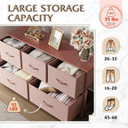 WLIVE Dresser for Bedroom with 5 Drawers, Wide Chest of Drawers, Fabric Dresser - Image 5