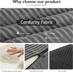 59in Convertible Sofa Bed, Corduroy Boneless Couch Bed, Futon Sleeper Sofa Pull - Image 6