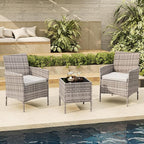 GAOMON 3-Piece Patio Furniture Set, Modern PE Rattan Conversation Set - Image 8