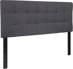 Flash Furniture Bedford Tufted Upholstered Full Size Headboard in Dark Gray - Image 3