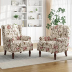 Pia Ricco High Back Floral Accent Chair - Image 8