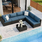 7 Piece Outdoor Patio Furniture Set, All Weather Conversation Set by Shintenchi%7CFurnitureMadeforRealLife
