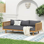Merax Outdoor Acacia Wood Conversation Set - Image 5