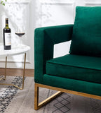 Roundhill Furniture Lenola Upholstered Accent Arm Chair - Image 13