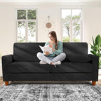 Kidirect 70in U Shaped Couch, Modular Sofa No Tool Assembly, Comfy Sectional - Image 2