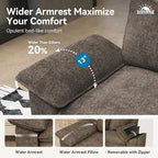 SUNSHINE VALLEY 3 Piece Living Room Sofa Furniture Set, Chenille Modular 2 - Image 4