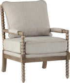 DUHOME Linen Fabric Spindle Accent Chairs Set of 2, Spool Chairs - Image 9