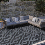 SAND MINE Waterproof Outdoor Rug 9x18 ft, Plastic Reversible Rug, Modern Area - Image 5