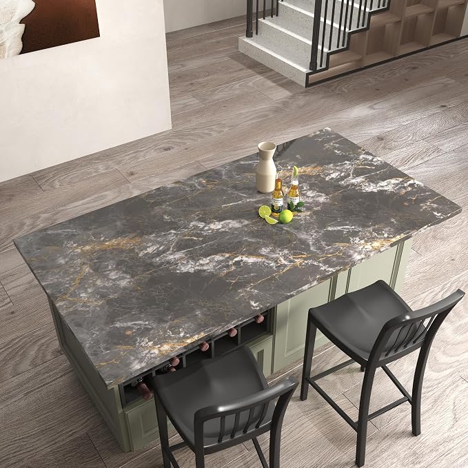 BAYYA Marble Contact Paper for Kitchen Counter Granite Countertop Peel and - Image 8