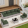 LOUVIXA 7 Piece Outdoor Patio Furniture Set, Outdoor Sectional Sofa, Wicker by LOUVIXA