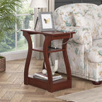 FROMJBEST End Tables Living Room Set of 2, Cherry End Table - Image 6