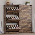 BORNOON Shoe Cabinet with 6 Flip Drawers, Slim Narrow Shoe Storage Cabinet by BORNOON