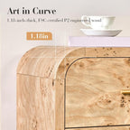 Curved 6-Drawer Dresser for Bedroom, Vanity Desk TV Stand for Living Room - Image 6