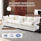 Ihanherry 111.4 Inch 3-Seater Cloud Sofa, Modular Sectional Couch, Modern Deep - Image 2