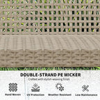Outsunny Wicker Outdoor Couch, 3-Seat Rattan Outdoor Patio Sofa, 1000 lbs. - Image 5