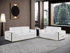 Blackjack Furniture Catania Modern Top Grain Italian Leather Sofa Set - Image 2