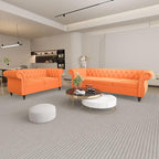 QHITTY 2 Piece Living Room Set, Sectional Chesterfield Sofa Chair Contemporary by QHITTYFurnitureLife