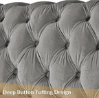 DAMAIFROM Mid Century Modern Chesterfield Sofa Couch, 3 Seat Tufted Sofas - Image 4