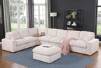 Ball & Cast 146" Oversized Modular Sectional Sofa, Large Chenille Upholstered by BallCast