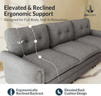 HERA'S HOUSE 73.2" Mid-Century Modern Loveseat, Oversized Sectional Couch - Image 9