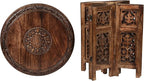 Lightnpro Handcrafted Wooden Round Accent Table - Image 4