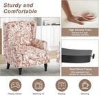 Pia Ricco High Back Floral Accent Chair - Image 4