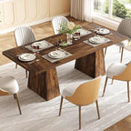 LITTLE TREE Dining Table for 4-6 People, Wooden Table, Rectangle Furniture - Image 4