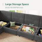 HONBAY Modular Sofa Sectional Sleeper Couch - Image 5
