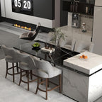 VKNOW Bar Stools Set of 6, Modern Counter Stools by VKNOW