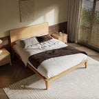 Merax Full Size Bamboo Platform Bed, Mid-Century Modern Bed Frame - Image 4