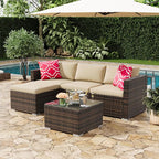GAOMON 5-Piece All-Weather Patio Furniture Set, Convertible Outdoor Sectional - Image 3