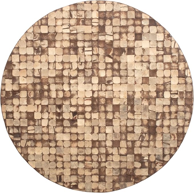 East at Main Mila Brown Coffee Table – Round Boho Pedestal Table - Image 6