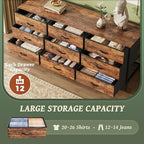 Huuger 9 Drawer Dresser, 55 Inch TV Stand - Image 4