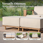 MIXPATIO Patio Furniture Set, 5 Piece Outdoor Wicker Sofa Couch, Deep Seating - Image 2