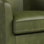 Swivel Barrel Accent Chairs Set of 2, Round Faux Leather Living Room Arm Chairs - Image 8