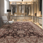 Area Rugs for Living Room, 6x9 Washable Area Rug for Bedroom, Retro Floral - Image 7