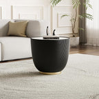 Round Marble Coffee Table Set of 2, 2 Piece White Coffee Table and End Table - Image 6