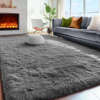 PAGISOFE Plush Area Rugs for Living Room 6x9 Ft, Ultra Soft Shaggy Grey Rugs - Image 7