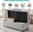 Mangodan 50" Storage Ottoman Bench, Tufted Ottoman - Image 3