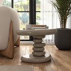 24/7 Shop at Home Kavren Modern 22-inch Oval Glossy Pedestal End Table by 247SHOPATHOME