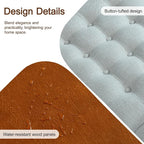 WUTUTUEE 24" Fabric Square Storage Ottoman - Image 4