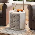 SUNBURY End Table Living Room Small Side Table w 3 Drawers, Vintage Bedside - Image 3