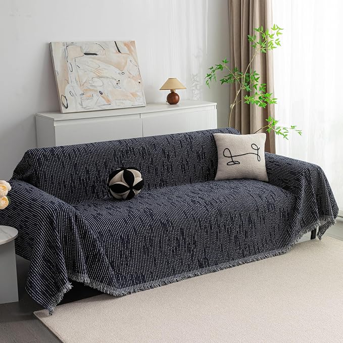 MYSKY HOME Couch Covers for 2 Cushion Couch Sofa, Chenille L Shape Sectional by MYSKYHOME