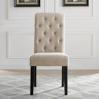 Roundhill Furniture Leviton Solid Wood Tufted Asons Dining Chairs - Image 3
