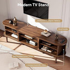 Decofy Mid Century TV Stand for TVs up to 90 Inches, Entertainment Center - Image 6