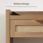 SICOTAS 60" Rattan Console Table Set of 2 - Image 5