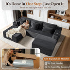 108" Oversized Cloud Sectional Couch, Comfort U Shaped Boneless Couch - Image 5