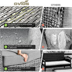 ovios 6 Pieces Patio Furniture Set, Outdoor Wicker Sofa Couch - Image 8