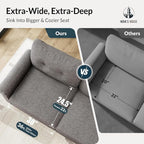HERA'S HOUSE 2 Pieces Modular Sectional Sofa Sets, Oversized Couch Set - Image 4
