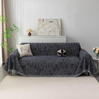MYSKY HOME Boho Couch Cover Navy Sofa Covers - Image 2